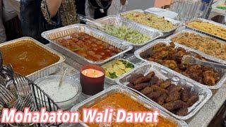 Newly Married Couple Dawat Vlog With Full Recipe Menu | 25 Logo Ki Dawat |