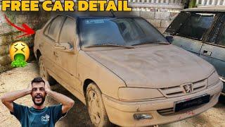 Cleaning a HOARDER'S Lived-In Car For Free!|Satisfying video|4k