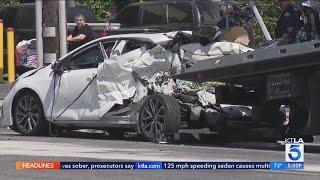 125 mph speeding car causes multi-vehicle crash in San Fernando Valley