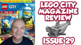 LEGO CITY MAGAZINE REVIEW ISSUE 29, Minifigure, Shark and more