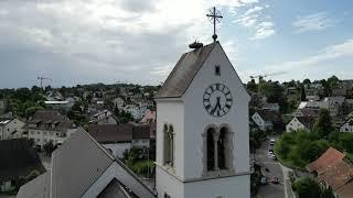 Flugaufnahmen der Katholischen Kirche Oberwil