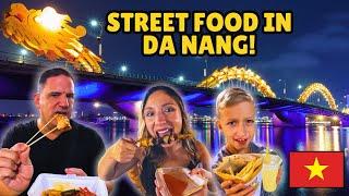 First Time Trying Street Food in Da Nang, Vietnam  Son Tra Night Market & Dragon Bridge