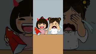 姐妹互相恶作剧.The sisters played pranks on each other.#animation #funny #cute #動畫 #comedy #memes #cartoon