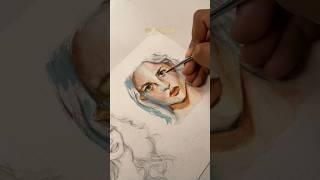Watercolors Portrait Painting #beautifulgirl #drawing #sketching