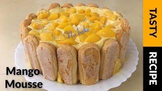 Mango Mousse Recipe | No Bake Mango Mousse Cake Recipe | LPR KITCHEN