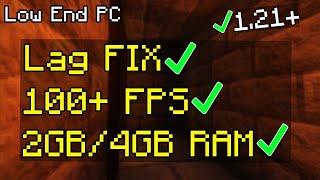 Minecraft 1.21.3 TLauncher Low End PC Lag and Shuttter FIX | 100+ FPS on 2GB/4GB RAM (2024)