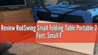 Review RedSwing Small Folding Table Portable 2 Feet, Small Foldable Table Adjustable Height, Lightwe