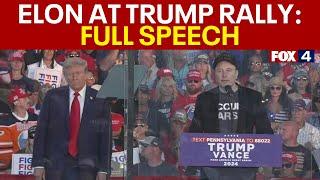 Elon Musk at Trump rally in Butler, PA: FULL SPEECH