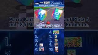 TOP 10 verkauften Mario Kart Spiele! #shorts #mariokart #top10 #gaming