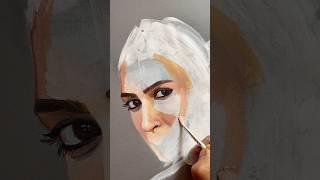 Kriti Sanon || Acrylic Portrait #artshorts #artvideos