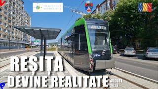 The trams in tests on the route | The stage of the Resita works, Report from the field (August 2023)