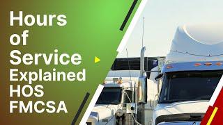 DOT Hours of training service for truck drivers