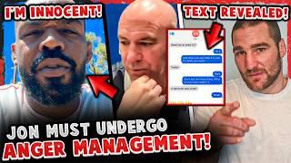 Jon Jones must undergo ANGER MANAGEMENT after ALTERCATION! Sean Strickland TEXT MESSAGE REVEALED!