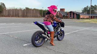  Wife Rides her Motorcycle in FREEZING WEATHER