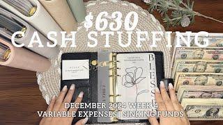 Last Cash Stuffing of 2024 | 2024 Lessons Learned | December Week 4 | Cash Envelopes #cashstuffing