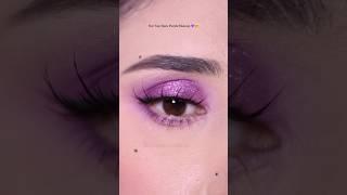 Purple Glitter Eye Makeup Tutorial  #purplemakeup #makeupshorts #makeuptutorial #tiktokmakeup