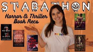 HORROR & THRILLER BOOK RECOMMENDATIONS // #Stabathon readathon prompt recs