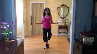 The Locomotion - L2/3 Line Dance Lesson & Dance Along - Music at 9:08