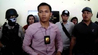 konferensi pers Kasat Narkoba Polres Lotim AKP ARJUNA WIJAYA, SIK