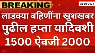 लाडकी बहिण  मोठी खुशखबर | नवीन निर्णय | पुढील हप्ता येणार आचासंहितेनंतर | ladki Bahin Yojana news