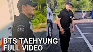 BTS Taehyung Spotted on duty wearing His SDT military uniform Full Video 2024