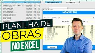 [Excel] Planilha de Controle de Obras Grátis