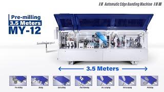 Woodfung 3.5m compact small premilling automatic edge banding machine for woodworking furniture make