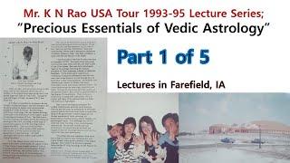 [Mr. K N Rao] English; Precious Essentials of Vedic Astrology (Part 1 of 5)