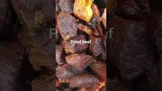 How i deliciously fried my beef  #beef #friedbeef #beefrecipe #abnamdelish