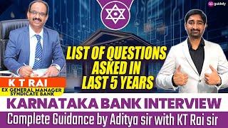 Karnataka Bank Interview Preparation | Interview Complete Guidance by Aditya Sir