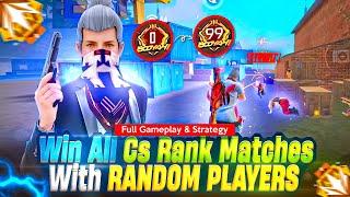 How To Win Every CS RANK With Random Players || Free Fire Pro Tips And Tricks  || Utkarsh FF