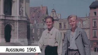 Augsburg in 1945 - American troops in the city center (in color and HD)