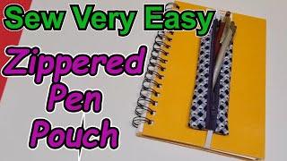 How to sew zippered pen holders for teachers gifts, stocking stuffers book or journal pencil storage