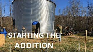 Grain Bin House Build  - Starting the Addition Part 1  E19