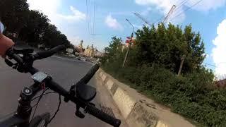 Wywrotka rowerem Ukraina 2017 Falling of the bike in Tarnopol