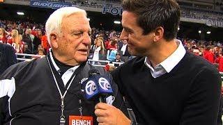 Brad Galli goes one-on-one with Al Fracassa after Brother Rice wins D2 Championship