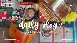 VLOG | TETE'S & NEPHEW HANGOUT DAY TRYING KOREAN STREET FOOD | Cierra Marie