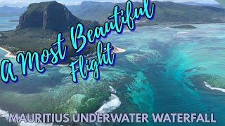 Flying above the “Underwater Waterfall” of Mauritius