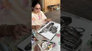 Charcoal painting classes #artclasseshyderabad #painting #art #draw #shorts #trendingart