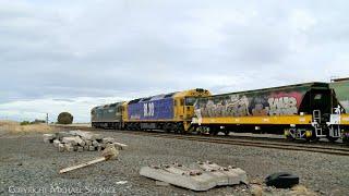 7734V Pacific National Grain Train With G520 & BL30 Depart Gheringhap (8/4/2024) - PoathTV Railway