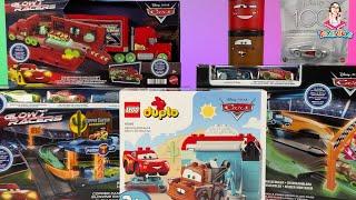 Disney Pixar Cars Collection Unboxing Review | Lightning McQueen Glow Racers Launch Playset