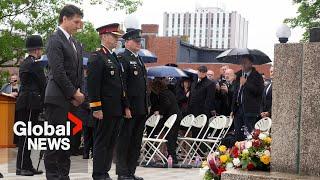 Trudeau speaks at Newfoundland Memorial Day as unknown WWI soldier laid to rest