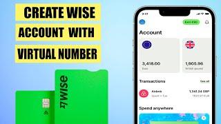 Create Wise account with virtual number +1 USA