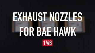 Various exhaust nozzles for BAe Hawk (1/48) by ResKit / Unboxing