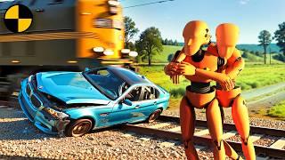 Trains and Car Crashes #10  BeamNG.Drive