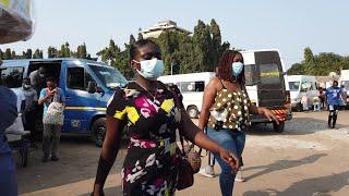 WALK THROUGH ACCRA CENTRAL STATION AFRICAN WALK VIDEOS