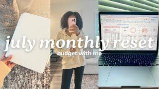 MONTHLY RESET | JULY BUDGET | Budget With Me | How to Budget for Beginners | MONETS MONEY