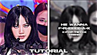 He wanna F-r-eee-a-k | K-pop TikTok trend tutorial