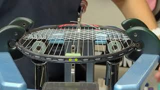 Badminton Stringing: How to weave cross string through main string