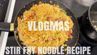 VLOGMAS DAY 19 | MAKE STIR FRY NOODLES WITH ME! DETAILED TUTORIAL